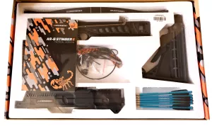 Verpackt Steambow AR-6 Stinger 2 Tactical Pistolenarmbrust mit Pfeilmagazin