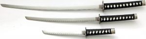 Schwarz Weißes Katana set Drachen 3er Set kaufen Die Klingen