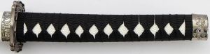 Schwarz Weißes Katana set Drachen 3er Set kaufen Der Griff