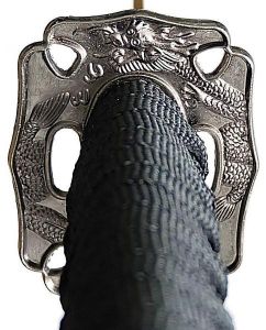 Schwarz Weißes Katana set Drachen 3er Set kaufen Die Tsuba
