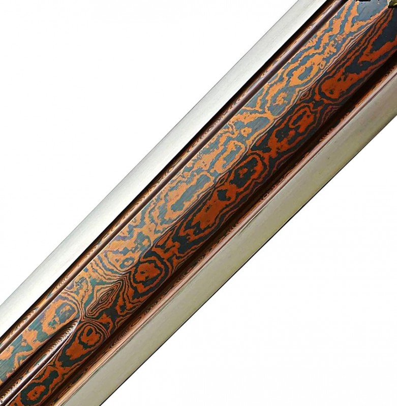 Detail Tai Chi Schwert Kaiser Taizong red black Damast