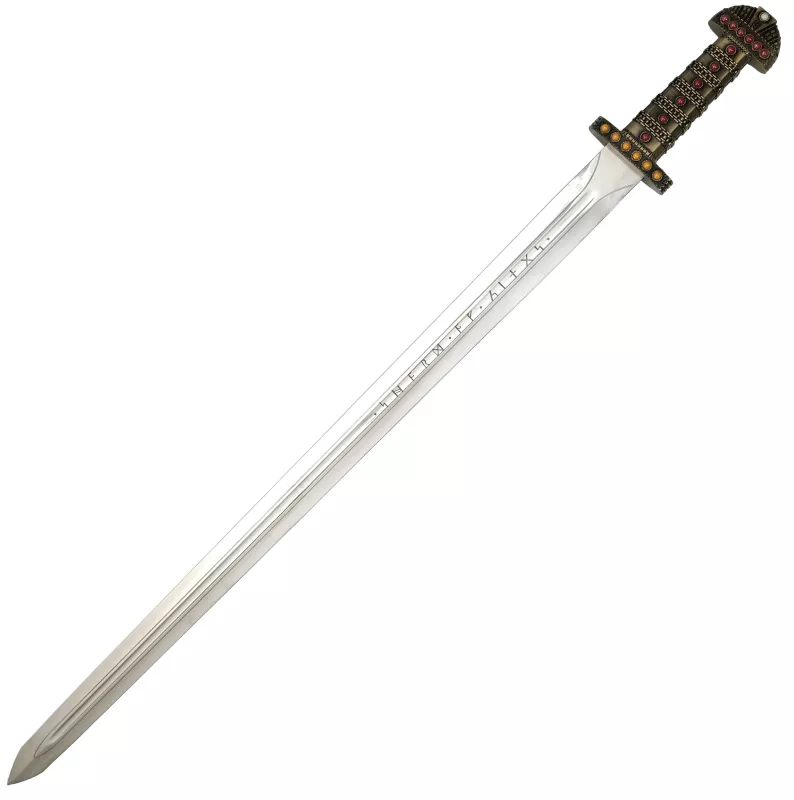Klinge Vikings Schwert mit Wandhalterung und Runen