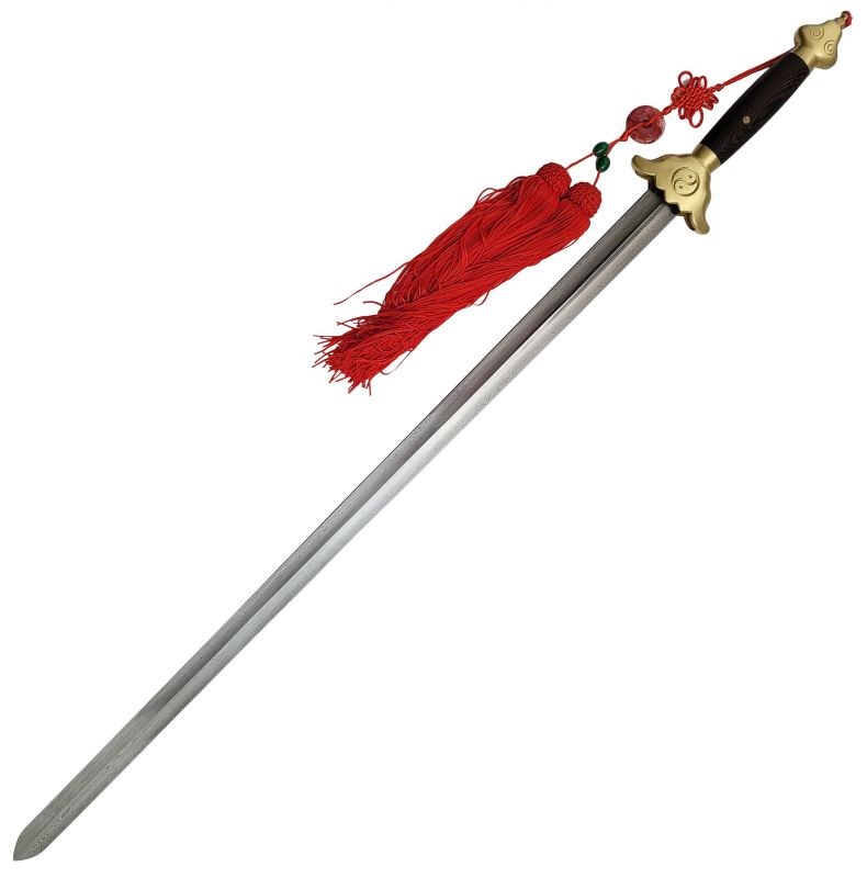 ohne Scheide Tai Chi Schwert + Damast gefaltet + stumpf Kaiser Sun Quan