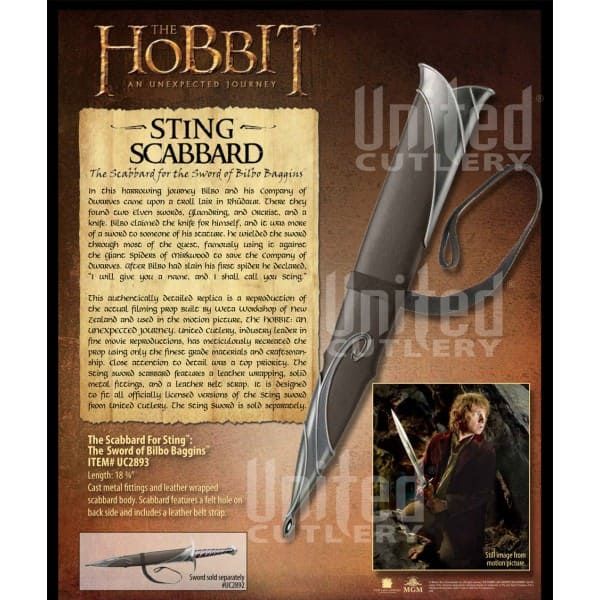 verpackung Bilbo Baggins Stich Schwertscheide vom Film Der Hobbit