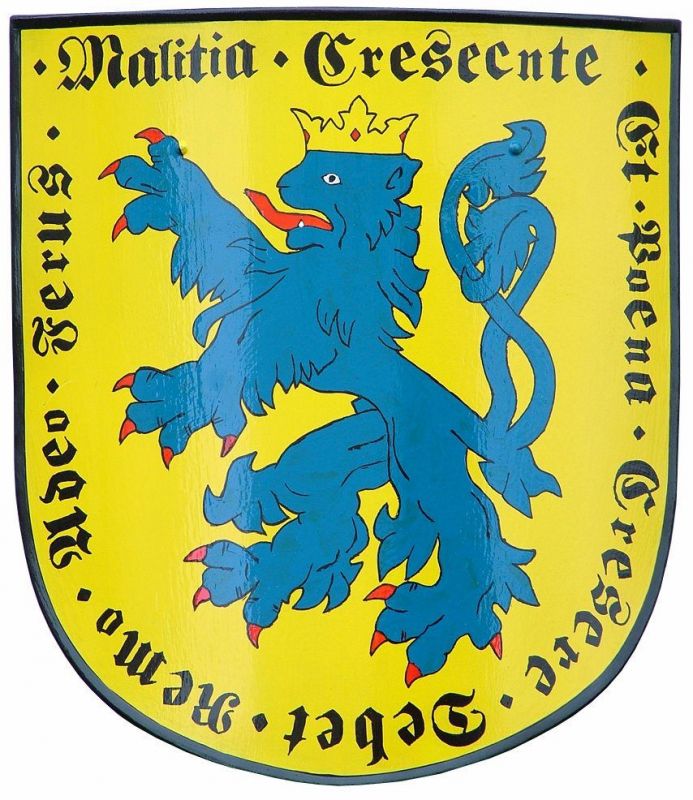 Wappenschild Lowe Blau Mit Krone Deko Gunstig Kaufen
