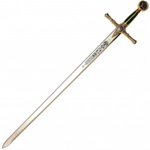 Freimaurer Schwert Grün und Gold Version