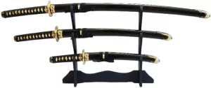 Samurai Drachen black Schwerter 3er Set