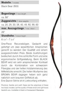 Recurvebogen Ragim - BLACK BEAR ...