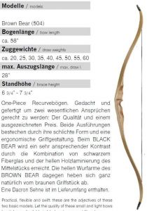 Recurvebogen Ragim WHITE BEAR 20...