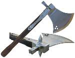 Kampfbeil kaufen mit Seitendornen und Hammer Mittelalter Kampfbeil kaufen mit Seitendornen und Hammer Mittelalter
