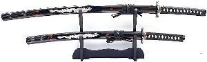 Katana kaufen das Samurai Schwert 2er Set Weißer Drache kaufen Katana kaufen das Samurai Schwert 2er Set Weißer Drache kaufen