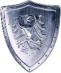 Ritterschild kaufen Hochmittelalter Dekorationschild mit getriebenem Adler Ritterschild kaufen Hochmittelalter Dekorationschild mit getriebenem Adler