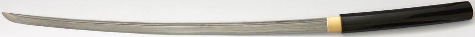 Samurai Katana in Shirasaya Schwarz aus Damast- gefaltet, Schwert Manabu