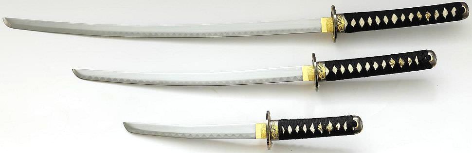 Samuraischwerter kaufen Lotus Katanaset schwarz