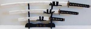 Samurai Schwerter Weiße Drachen Katana 3er Set kaufen Samurai Schwerter Weiße Drachen Katana 3er Set kaufen