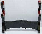 2er Katana Ständer / Wandhalter Schwarz mit Stoffauflage 2er Katana Ständer / Wandhalter Schwarz mit Stoffauflage